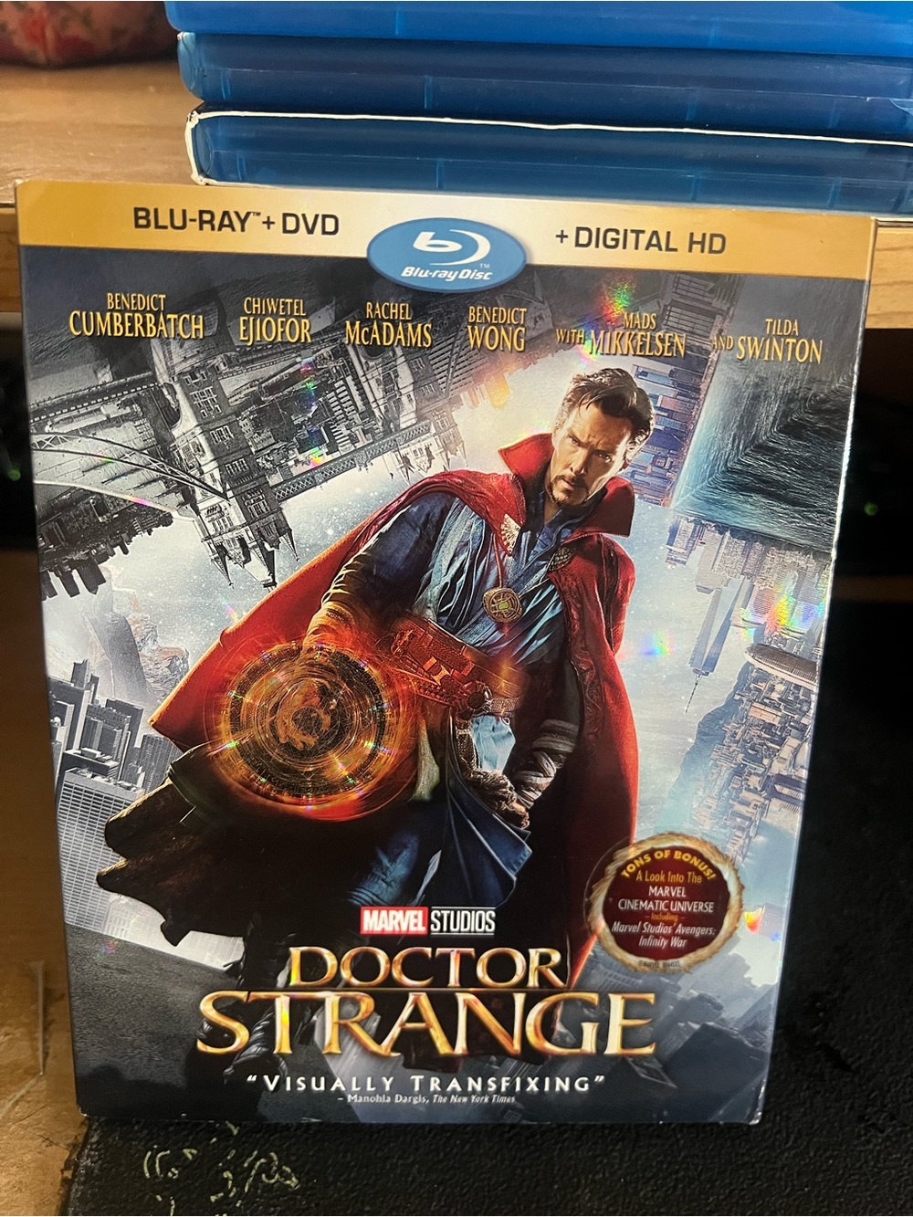 Marvel Doctor Strange Blu-ray + DVD Combo Pack with Red Cloak and Blue Accents